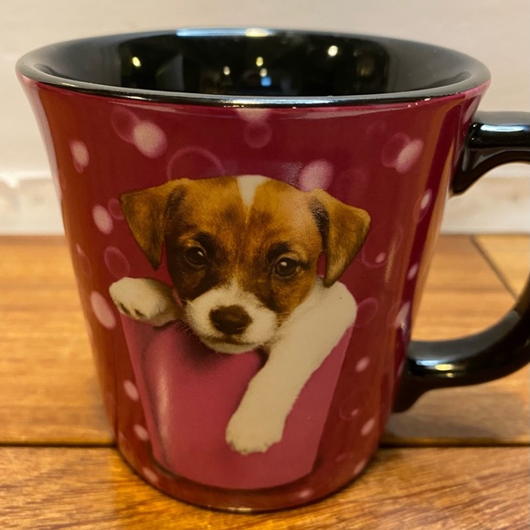 Keith Kimberlin Puppy Coffee Mug Set- 2 Jack Russell Terrier Mugs / Cups - Picture 3 of 9